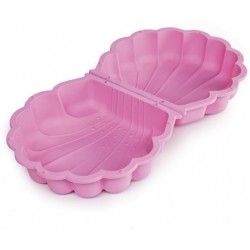zandbak met deksel schelp 87 x 78 cm roze