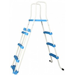 zwembadtrap A-Frame junior 122 cm wit/blauw